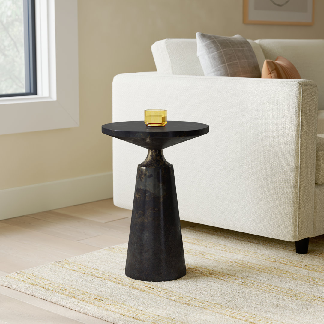 Antoni Aluminum Pedestal End Table
